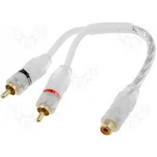 Perėjimas 2RCA - RCA (2K-L) 0.2m Gold 4CarMedia 